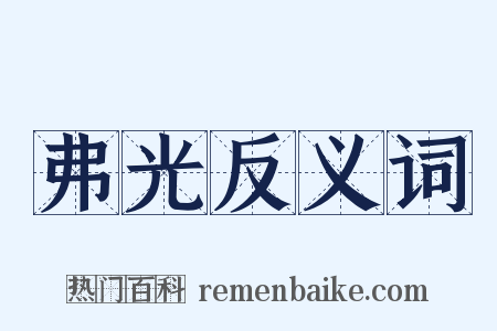 弗光反义词是什么意思的图片
